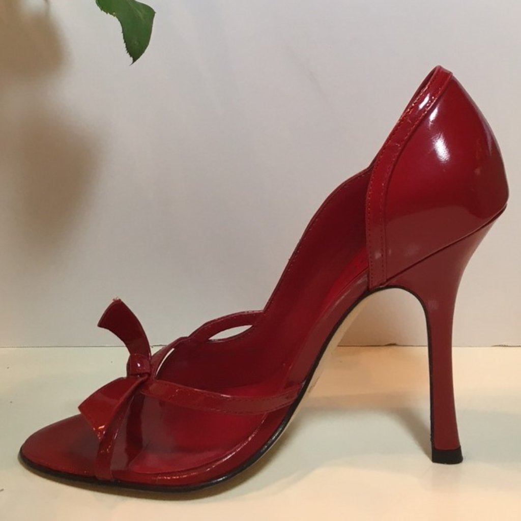 Red Patent Leather Heeled Pumps From Bebe, 7m